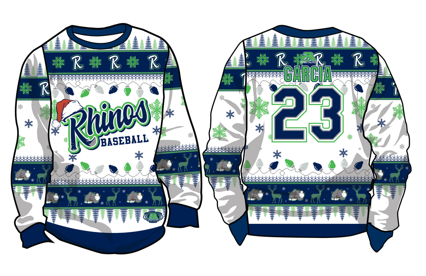 Rhinos Ugly Sweater Crewneck - White