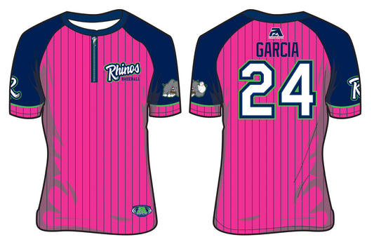 Rhinos BCA BP Jacket - PINK/NAVY PINSTRIPE