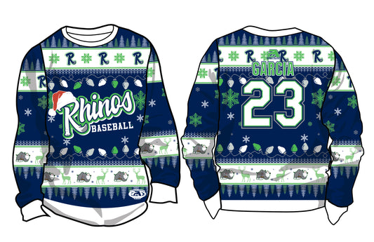 Rhinos Ugly Sweater Crewneck - Navy