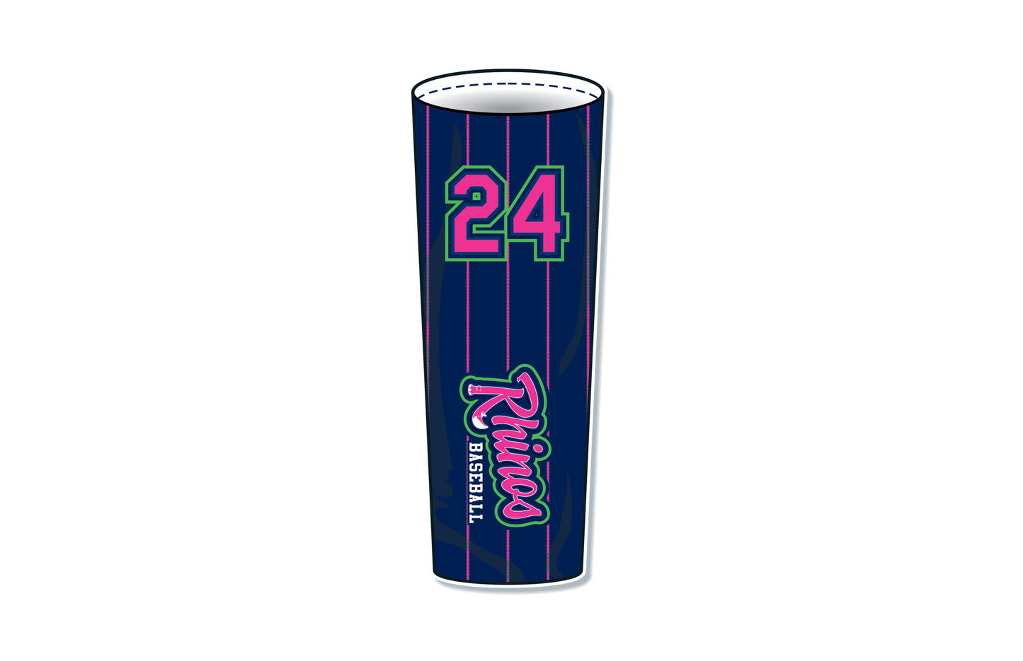 Rhinos BCA Arm Sleeve - NAVY/PINK PINSTRIPE