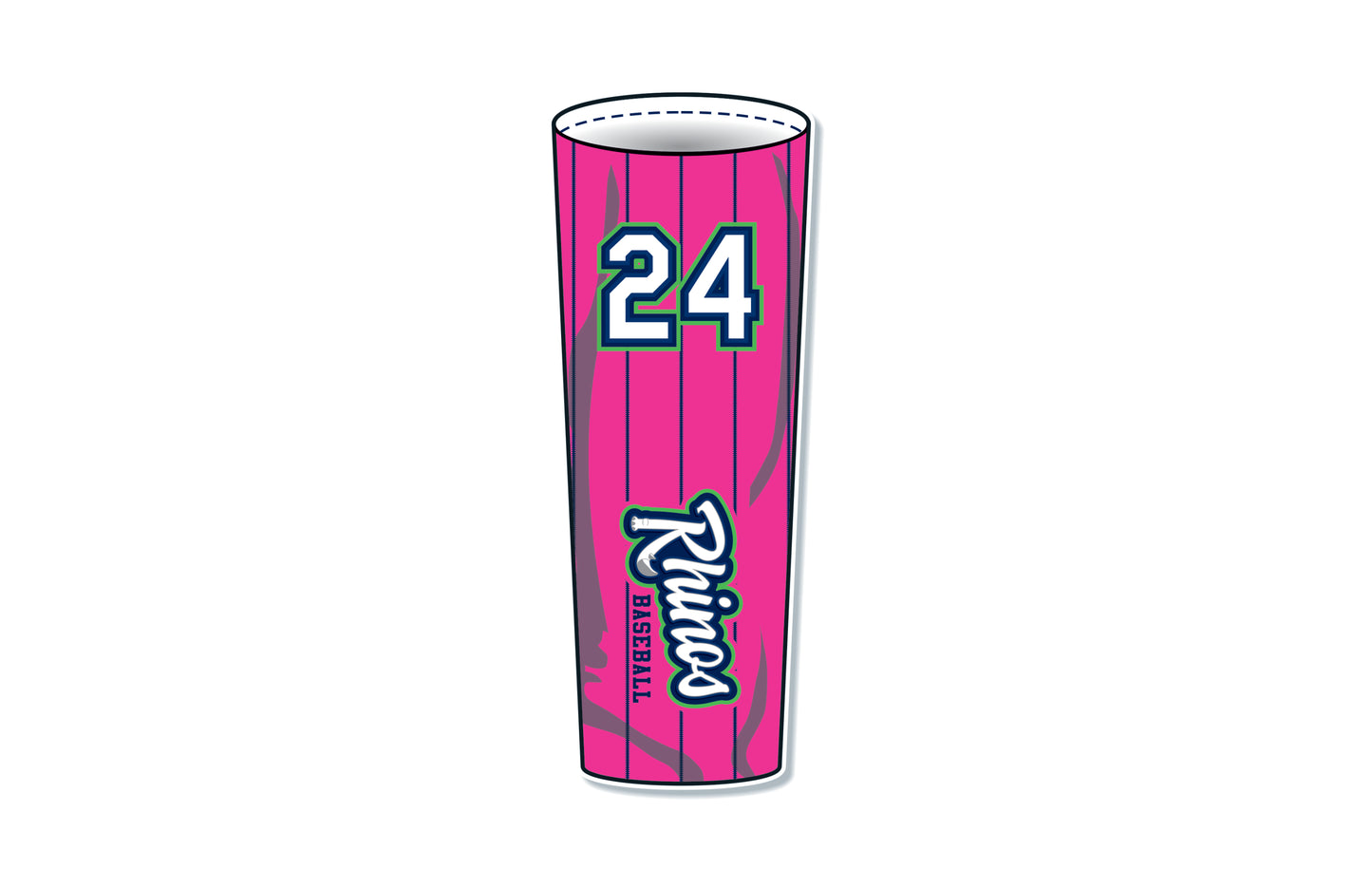 Rhinos BCA Arm Sleeve - PINK/NAVY PINSTRIPE